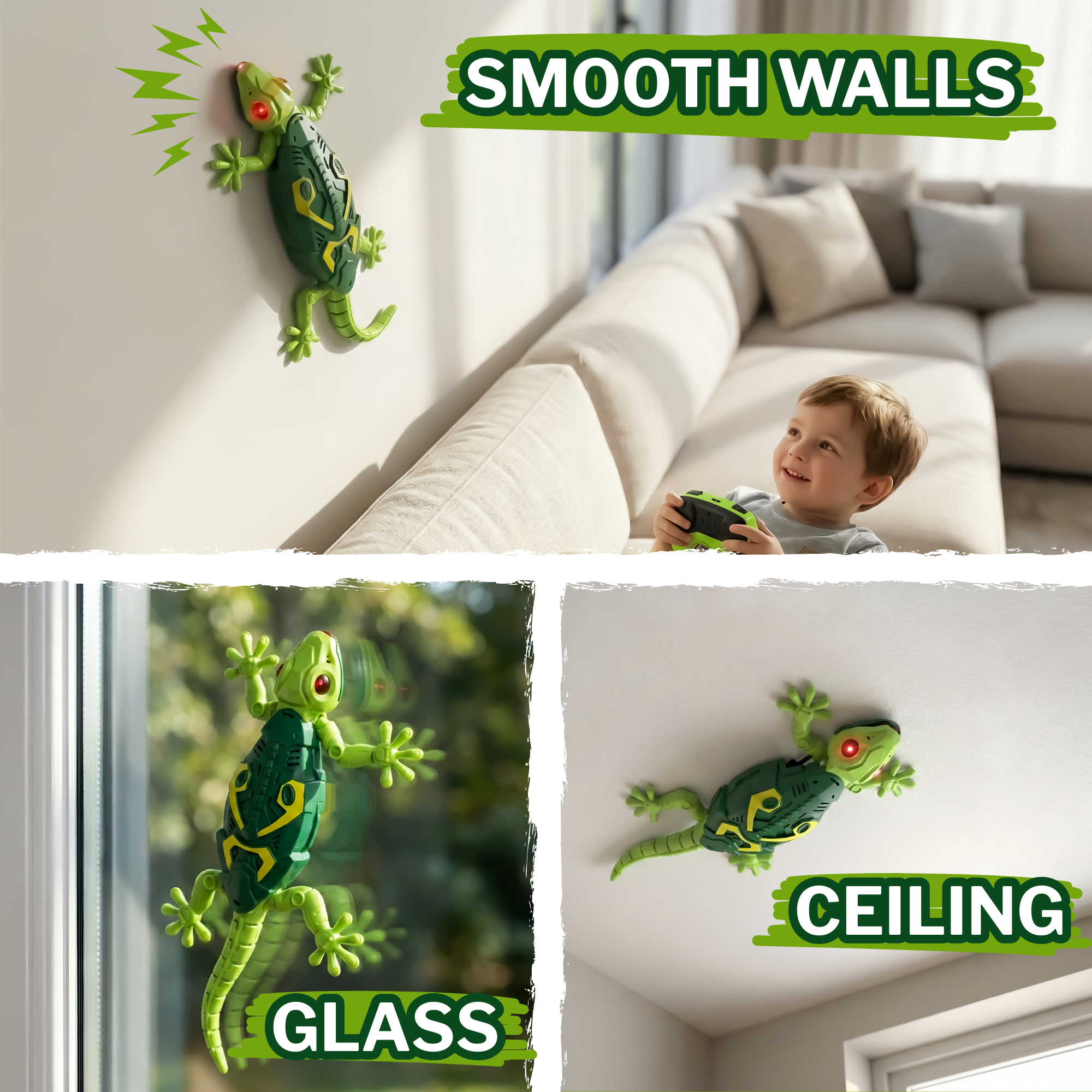 Wall-Climbing RC Gecko – Green
