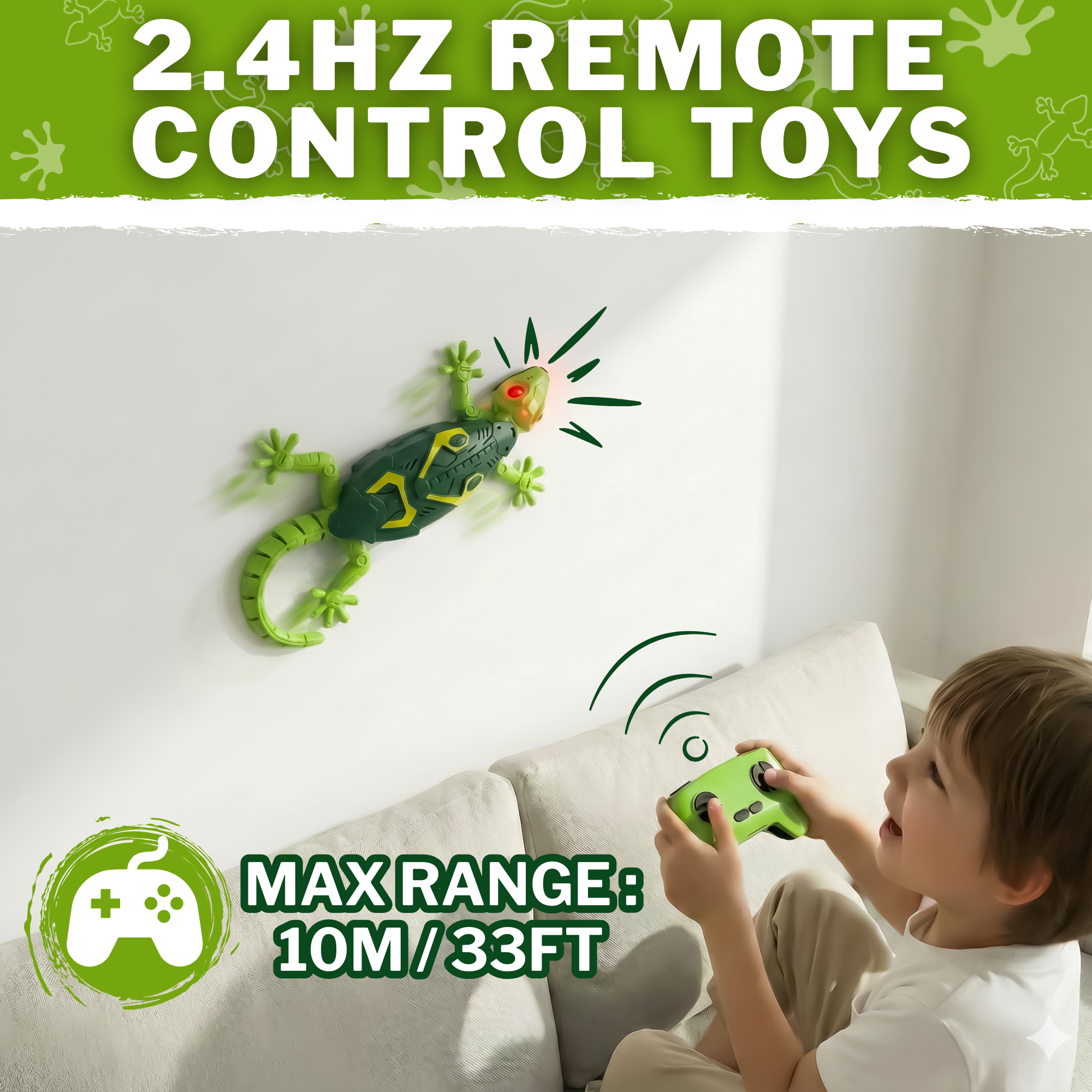 Wall-Climbing RC Gecko – Green