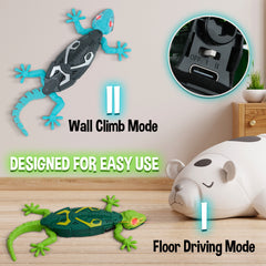MOVIOX Wall Climbing Gecko – Remote Control Lizard Toy - Blue