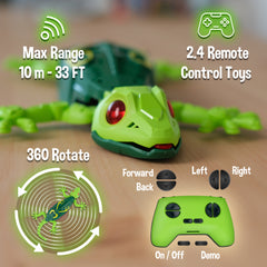 MOVIOX Wall Climbing Gecko – Remote Control Lizard Toy - Green